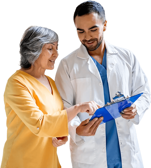 Doctor and Patient Consulting Chart