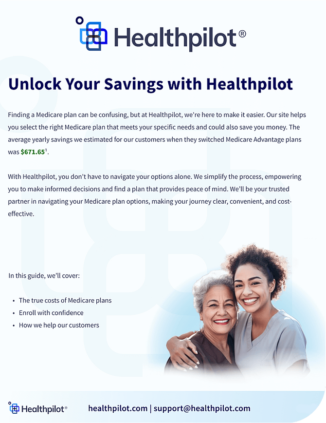 Healthpilot's popular savings guide, helping you make sense of your Medicare options.